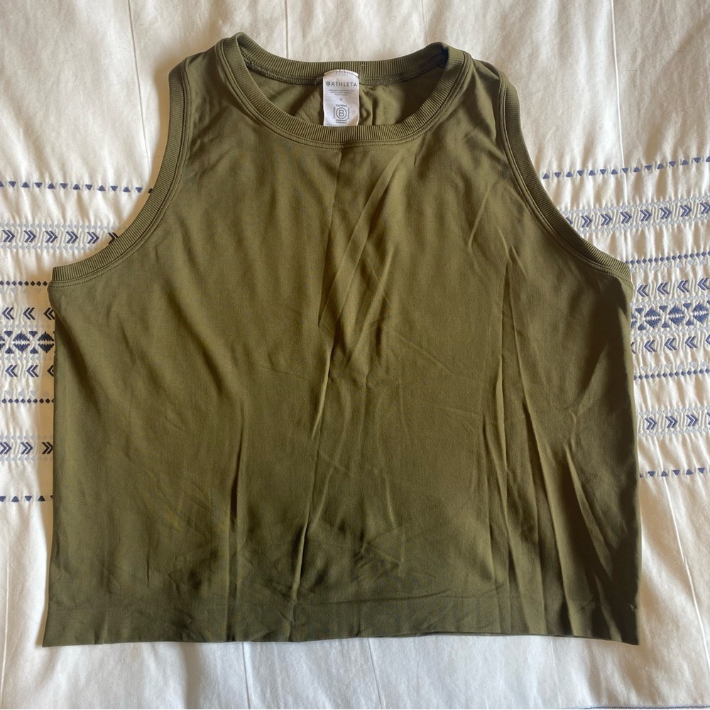 Athleta Olive Green Women's Crop Top